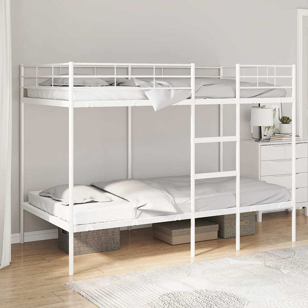 Etagenbett Weiß 107x203 cm Stahl