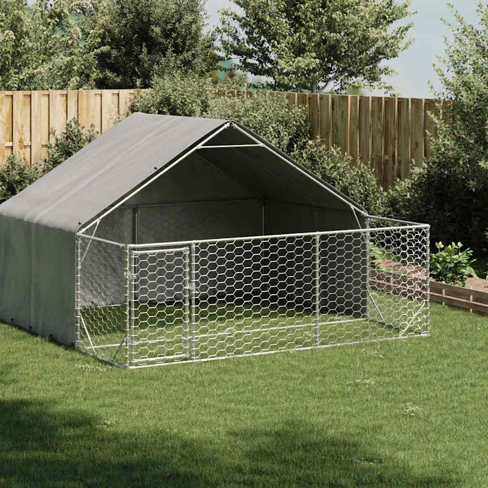 Verzinkter Outdoor-Hundezwinger mit Auslauf