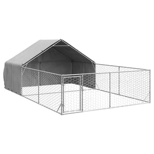 Verzinkter Outdoor-Hundezwinger mit Auslauf