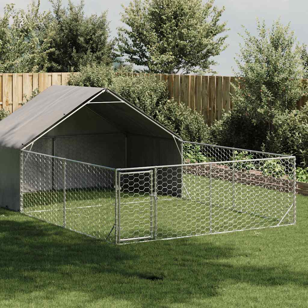 Verzinkter Outdoor-Hundezwinger mit Auslauf