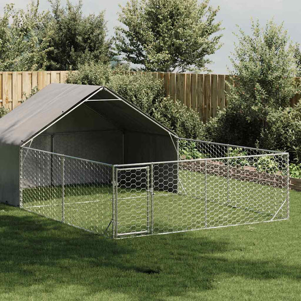 Verzinkter Outdoor-Hundezwinger mit Auslauf