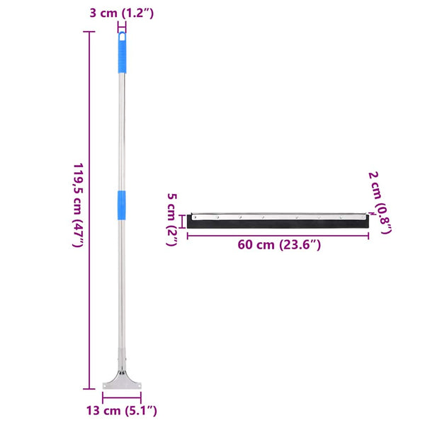 Wasserschieber mit Stiel, 60 cm