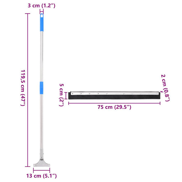 Wasserschieber mit Stiel, 75 cm
