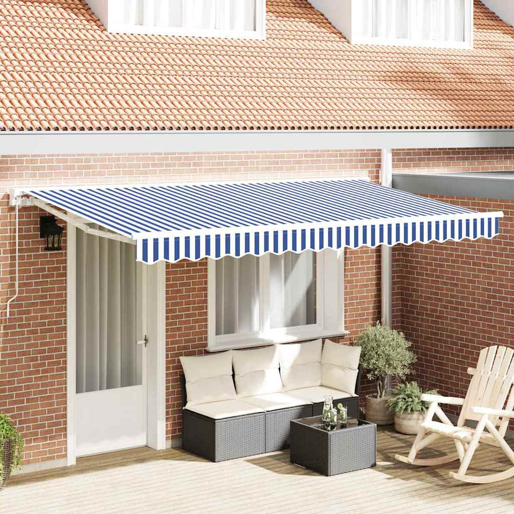 Markisenstoff Blau-Weiß 4x2m Polyester