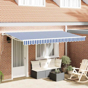 Markisenstoff Blau-Weiß 4x2m Polyester