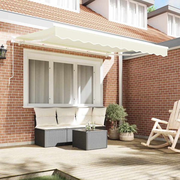 vidaXL Tissu de rechange pour store banne crème 3,5 x 2 m polyester