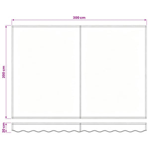 Markisenstoff Gelb/Weiß 3x2m