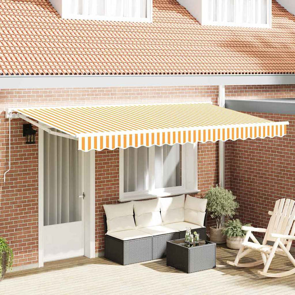 Gelb-weißer Markisenstoff 4x2m