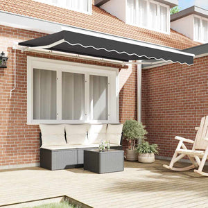 vidaXL Toile de rechange pour store banne Anthracite 330 x 195 cm Polyester