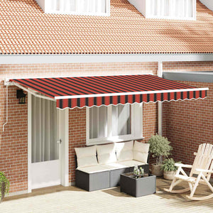 Markisenstoff Orange Braun 4x2m