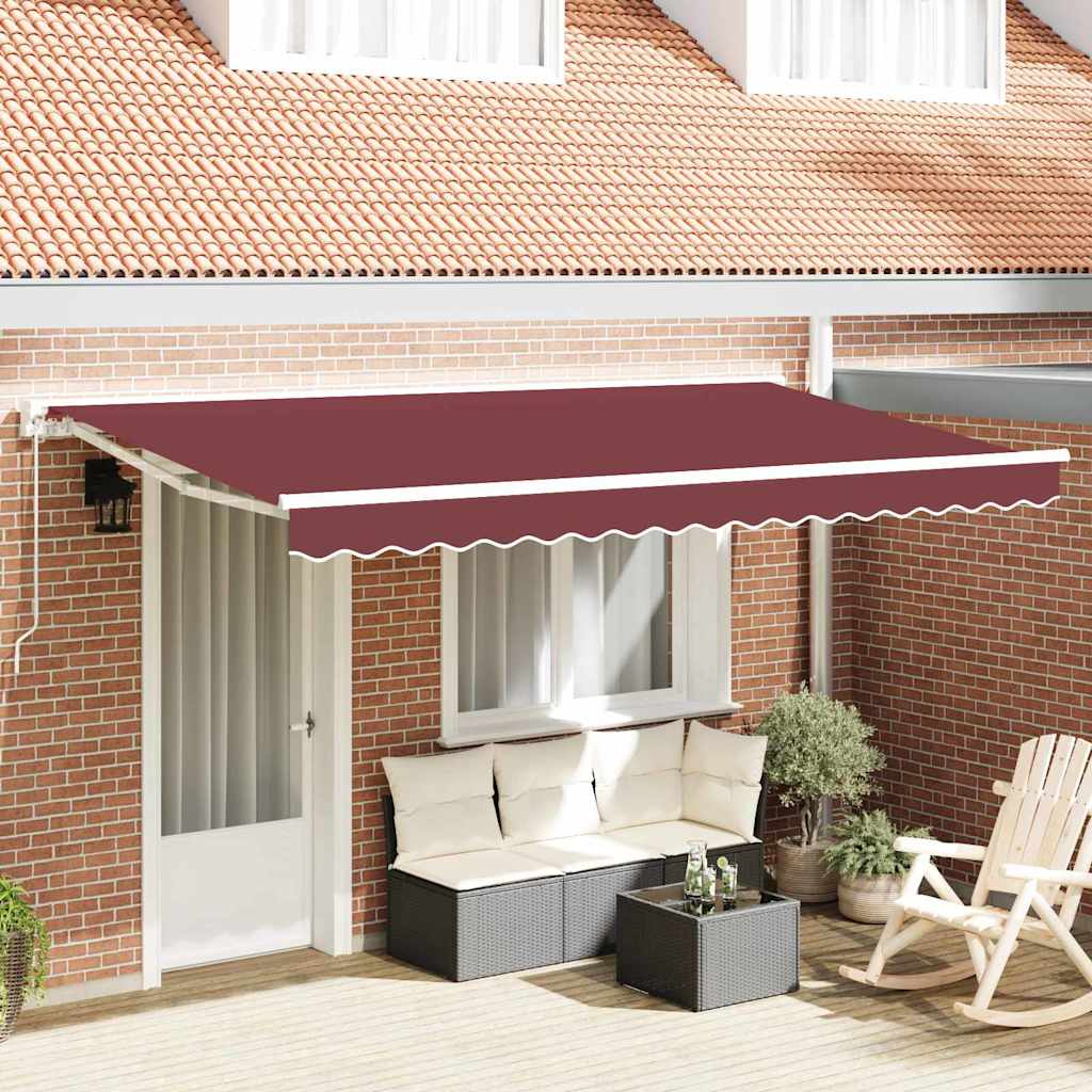 vidaXL Toile de rechange pour store banne bordeaux 4 x 2 m polyester