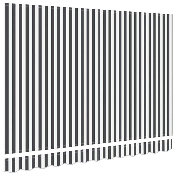 vidaXL Awning Replacement Fabric Anthracite and White 3 x 2 m Polyester