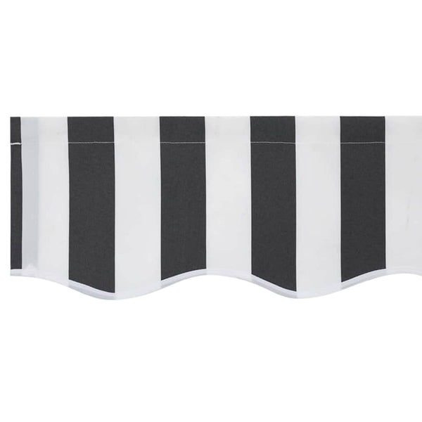 vidaXL Awning Replacement Fabric Anthracite and White 4 x 2 m Polyester