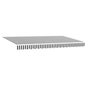 vidaXL Awning Replacement Fabric Anthracite and White 4 x 2 m Polyester