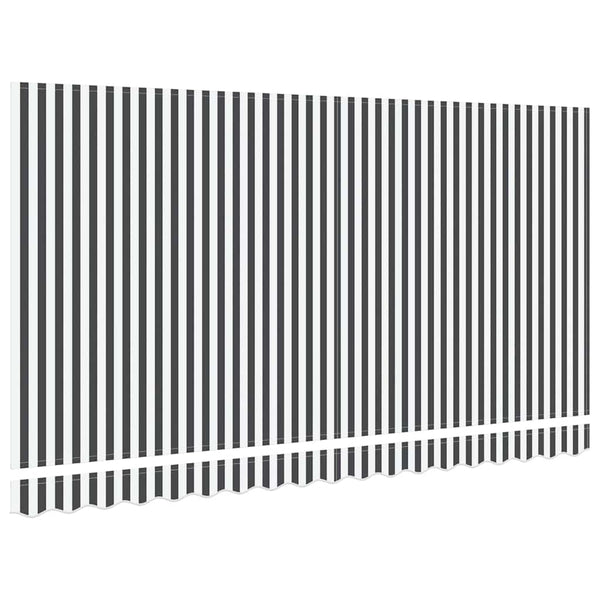 vidaXL Awning Replacement Fabric Anthracite and White 4 x 2 m Polyester