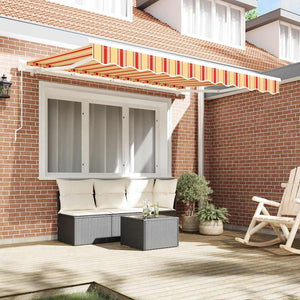 vidaXL Tissu de rechange pour store banne multicolore 3,5 x 2 m polyester
