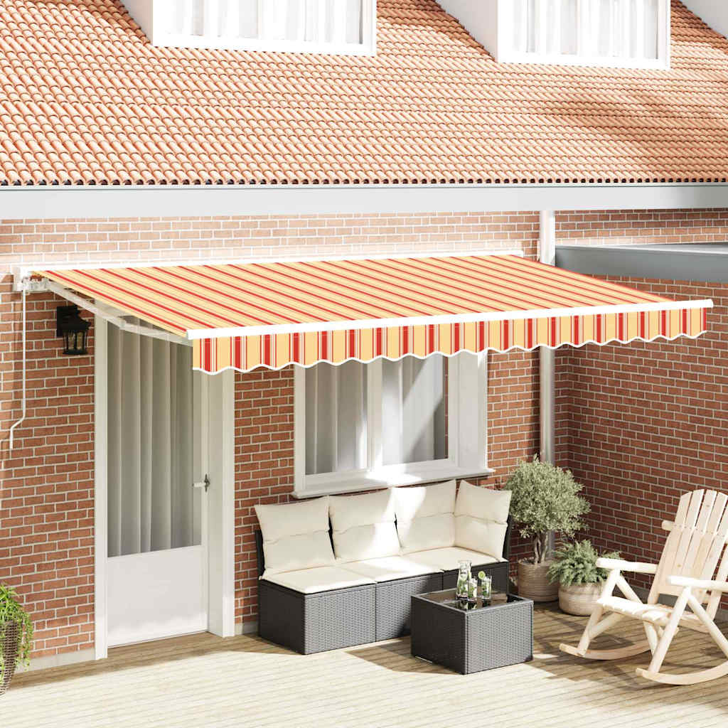 vidaXL Tissu de remplacement pour store banne multicolore 4 x 2 m polyester