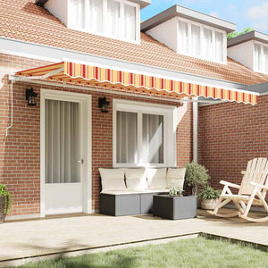 vidaXL Tissu de remplacement pour store banne multicolore 4 x 2 m polyester