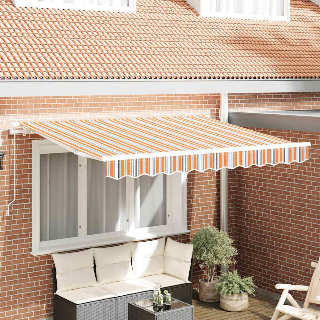 Markisenstoff Blau/Orange 3,5x2m