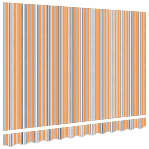 Markisenstoff Blau/Orange 3,5x2m