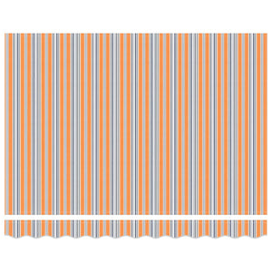 Markisenstoff Blau/Orange 3,5x2m