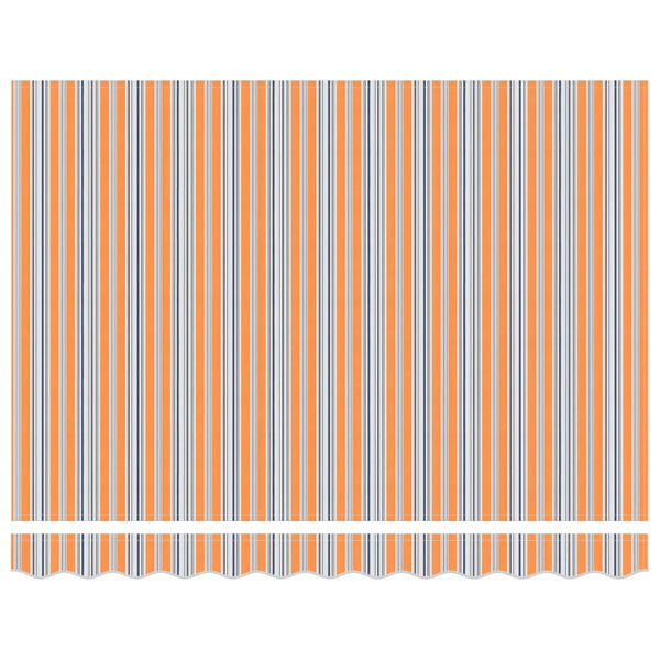 Markisenstoff Blau/Orange 3,5x2m