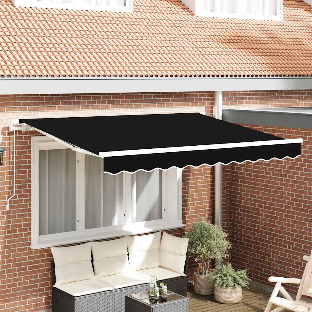 vidaXL Toile de store de remplacement Noir 3 x 2,5 m Polyester