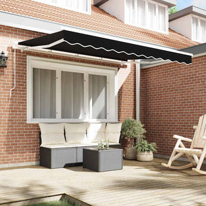 vidaXL Toile de store de remplacement Noir 3 x 2,5 m Polyester