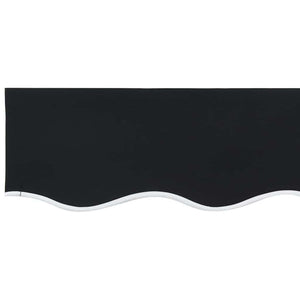 vidaXL Toile de rechange pour store banne Noir 3,5 x 2,5 m Polyester