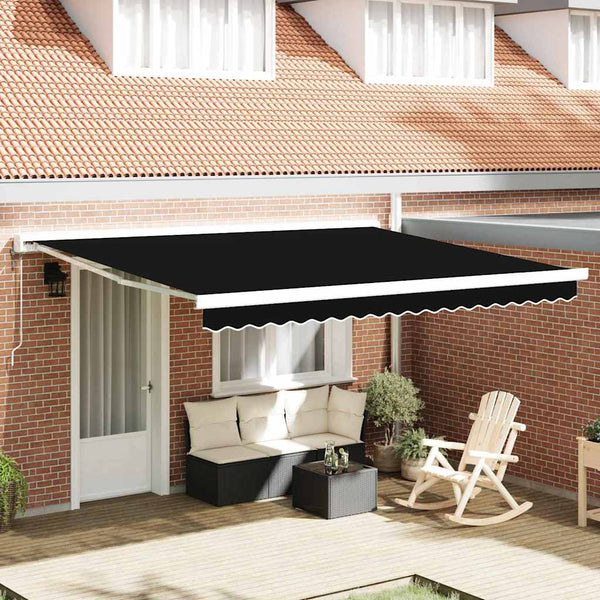 Markisenstoff Schwarz 4x3m Polyester