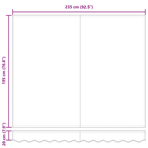 vidaXL Toile de store de remplacement beige 235 x 195 cm polyester