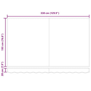 vidaXL Toile de rechange pour store banne Beige 330 x 195 cm Polyester