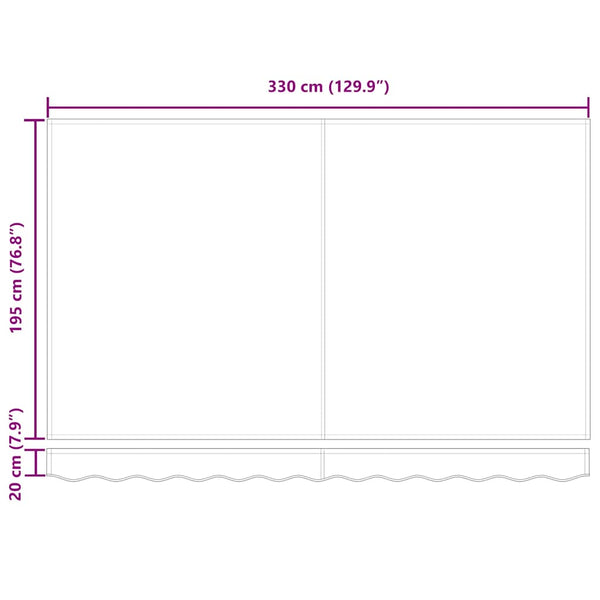 vidaXL Toile de rechange pour store banne Beige 330 x 195 cm Polyester