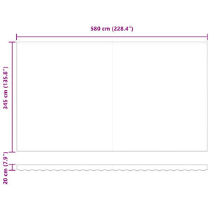 vidaXL Tissu de remplacement pour store banne Beige 580 x 345 cm Polyester