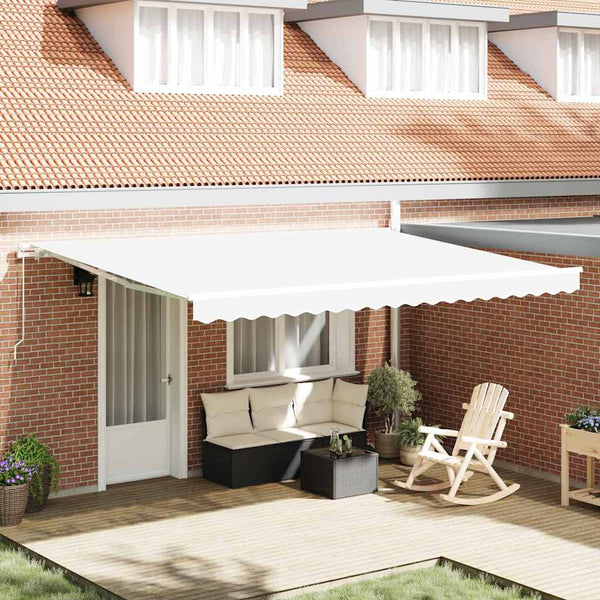 vidaXL Toile de rechange pour store banne Blanc 4,5 x 3 m Polyester