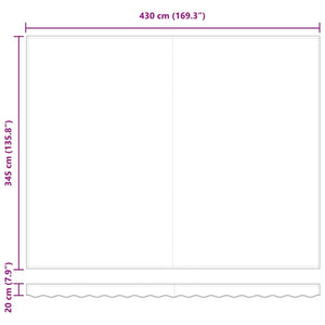Markisenstoff Rot 4,5x3,5m Polyester