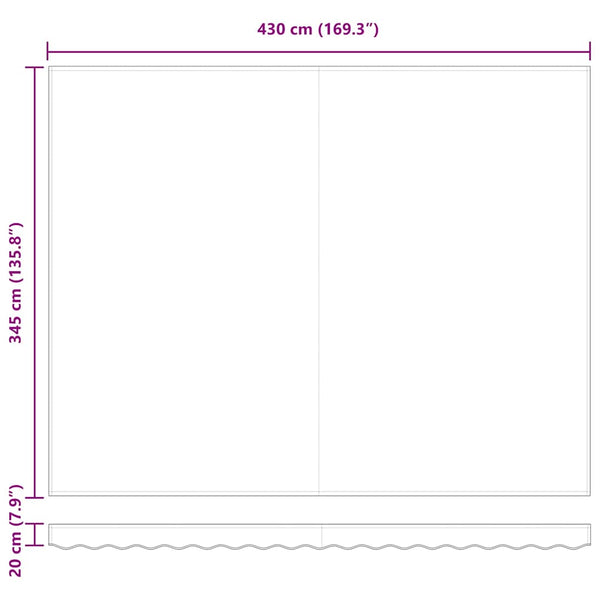 Markisenstoff Rot 4,5x3,5m Polyester