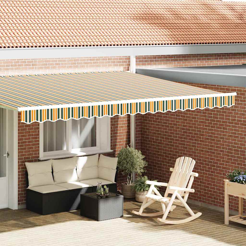 Markisenvolant Grün/Gelb 430x20cm