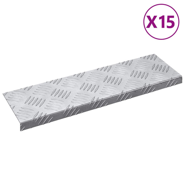 Treppenstufen Silber 60x18cm, 15er Set