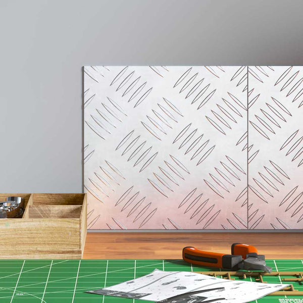 Quadratische Treppenstufen Silber 2er Set
