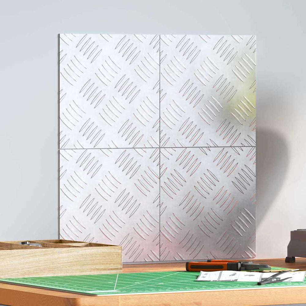 Treppenstufen Quadratisch Silber 20x20cm 4er Set