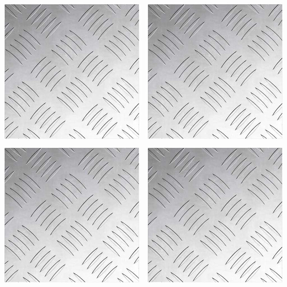 Treppenstufen Quadratisch Silber 20x20cm 4er Set