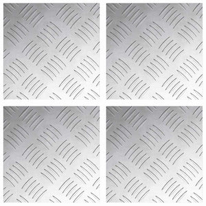 Treppenstufen Quadratisch Silber 20x20cm 4er Set