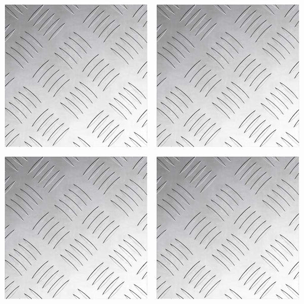 Treppenstufen Quadratisch Silber 20x20cm 4er Set