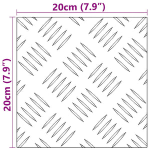 Treppenstufen Quadratisch Silber 20x20cm 4er Set