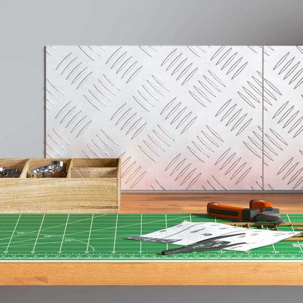 Aluminium Treppenstufe Silber 30x20cm 2er Set