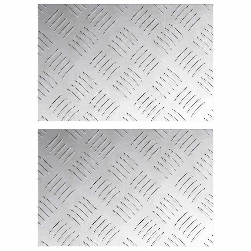 Aluminium Treppenstufe Silber 30x20cm 2er Set