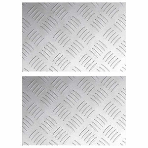Aluminium Treppenstufe Silber 30x20cm 2er Set