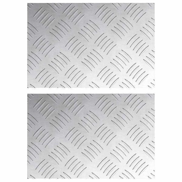 Aluminium Treppenstufe Silber 30x20cm 2er Set