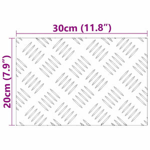 Aluminium Treppenstufe Silber 30x20cm 2er Set